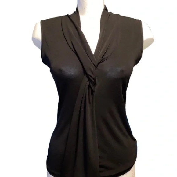 💙 Chic Black Sleeveless Top by Mandy Evan’s Size M - Picture 1 of 9